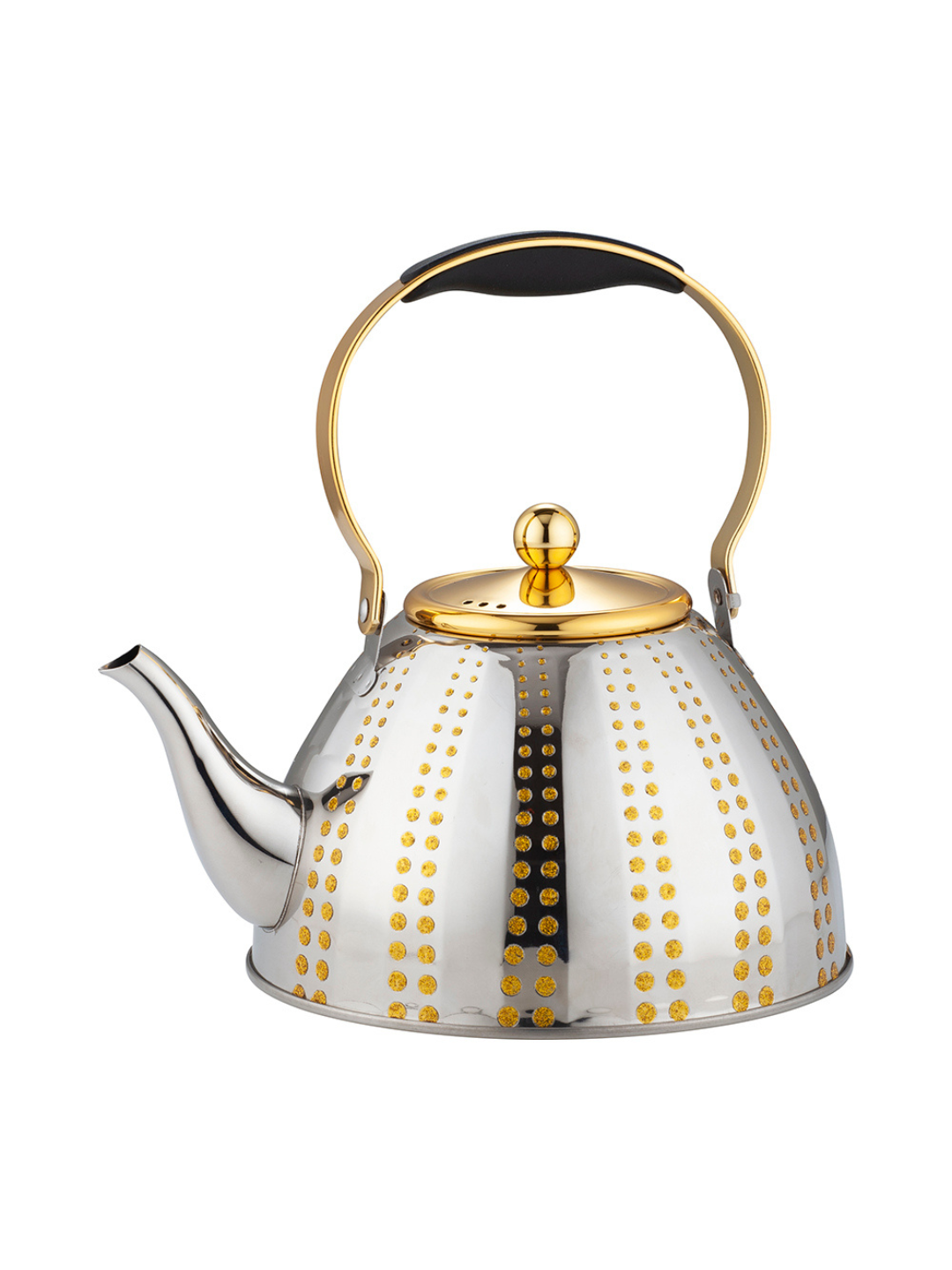 Заварочный чайник Cook More Premium, нержавеющая сталь, PVD-покрытие чёрний, 1 л