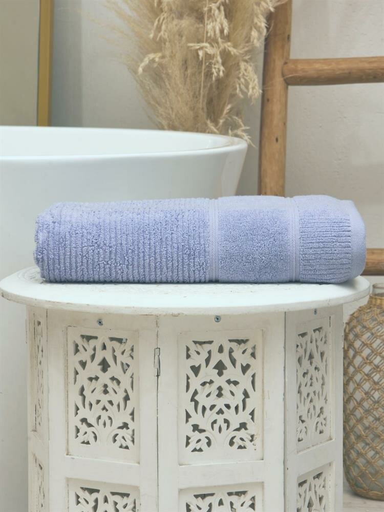 Полотенце махровое тас дора 50 90 см серо голубой