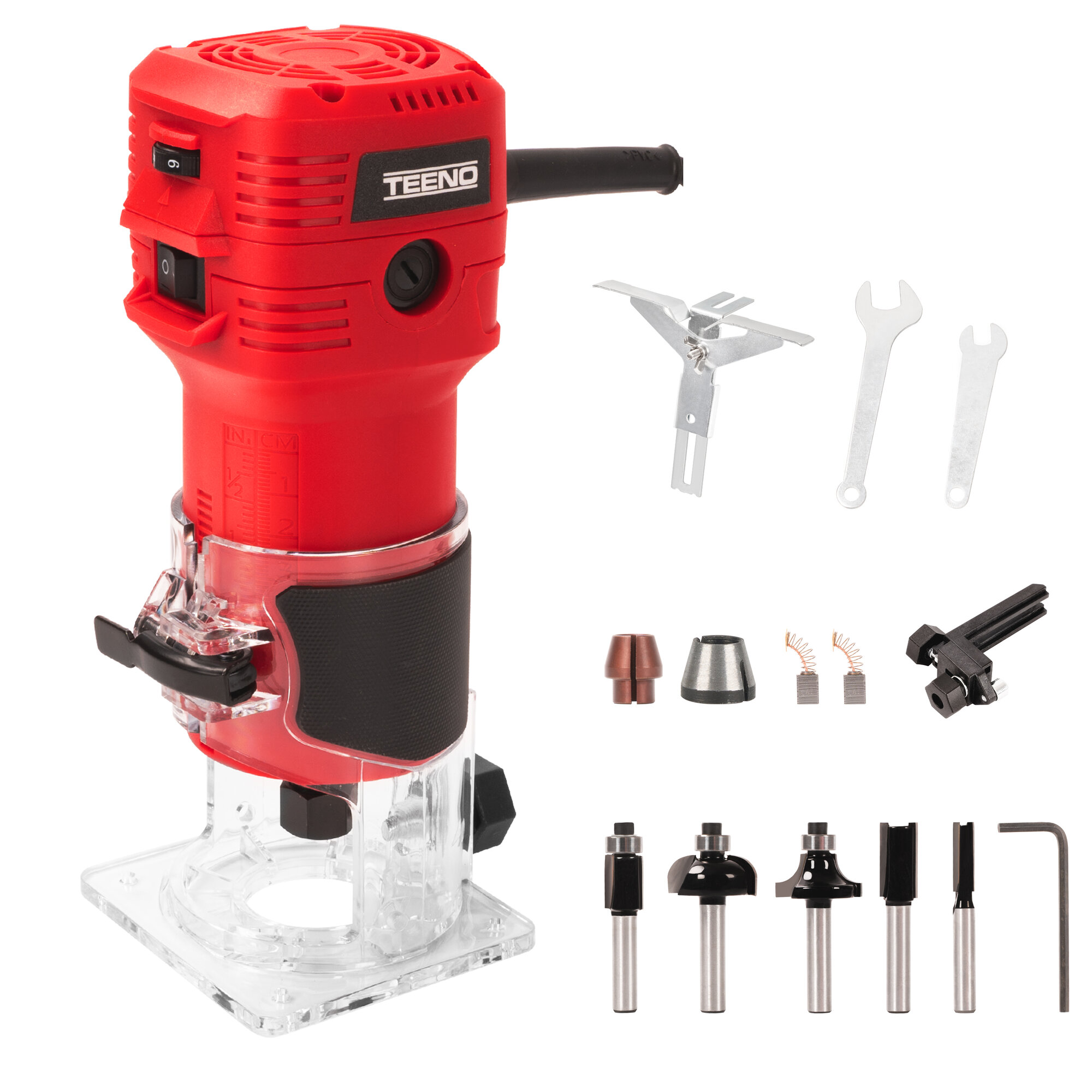 Фрезер по дереву электрический TEENO5 фрез15000-32000 об/мин цанга 6/6.35 мм