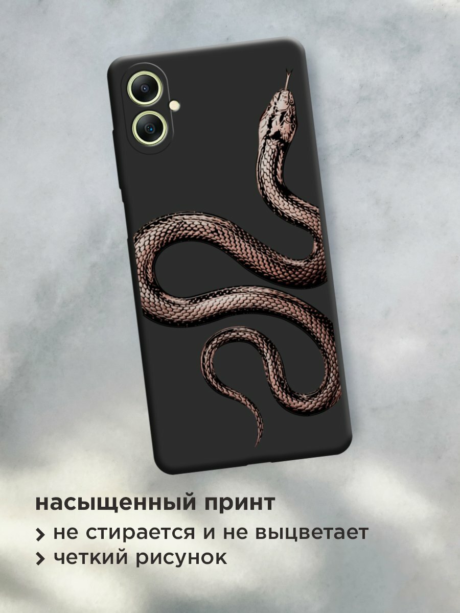 Чехол на Samsung Galaxy A06 / Самсунг А06 с принтом "Rose snake 2" — фото 1