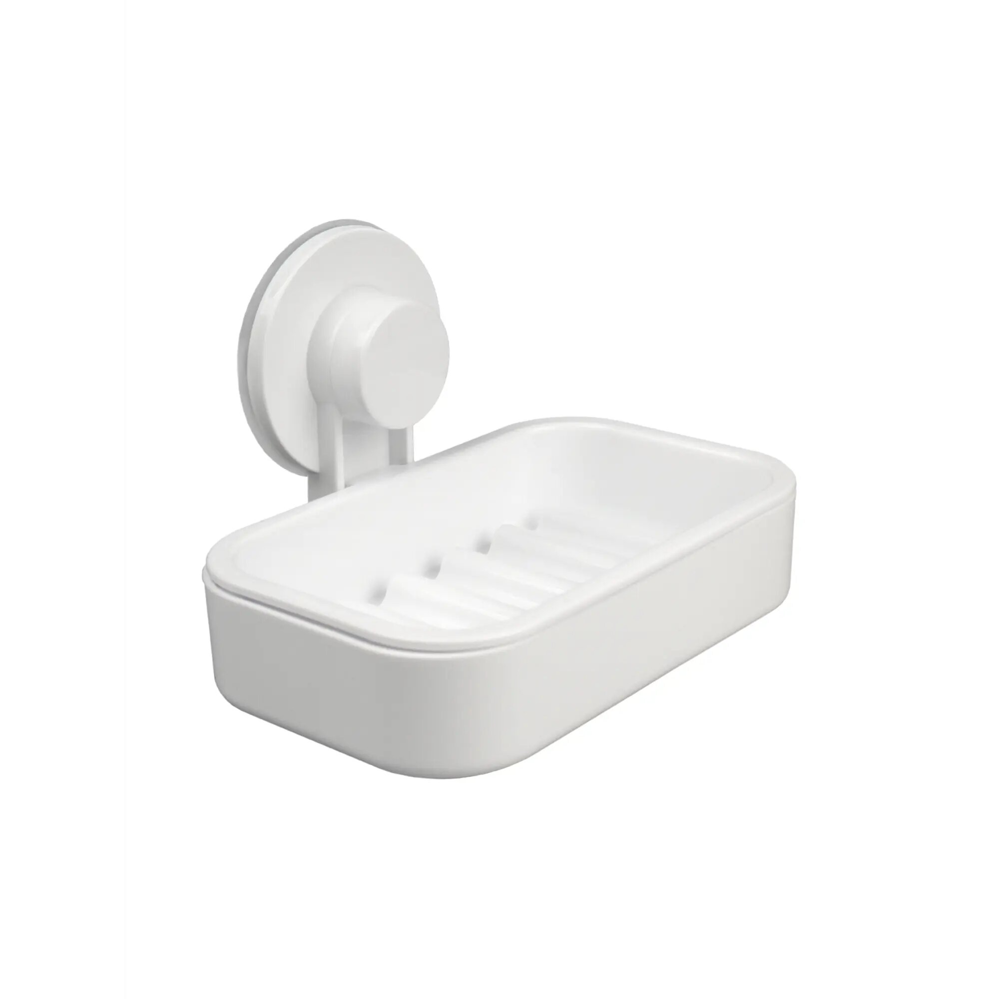 Мыльница на присосках навес easy пластик белый