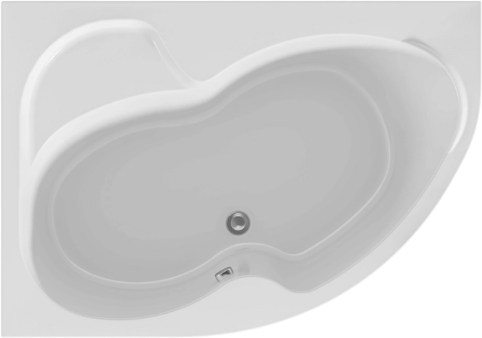 Акриловая ванна Marka One Aura L 160x105 см угловая левая пристенная белая асимметричная с каркасом