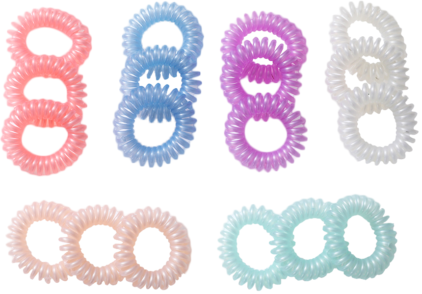 Резинки LAF "Жемчуг", для волос, эластичные, спиральные, 3 шт. — фото 1