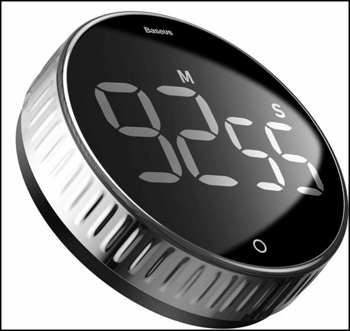 Цифровой таймер на магните Baseus Heyo rotation countdown timer black ACDJS-01