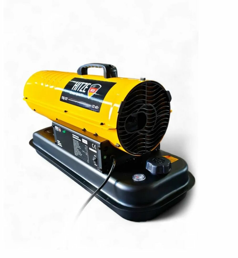 Пушка тепловая дизельная HITZE ТПД-22Т 22 кВт прямого нагрева с термостатом бак 20 л обогреватель 300 м German Quality без колёс