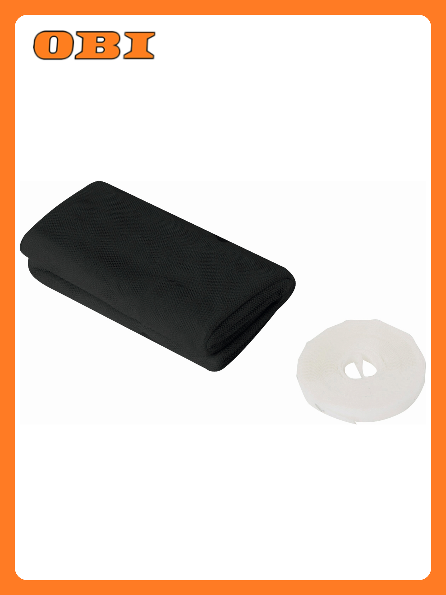 Полотно москитной сетки LUX-TOOLS 65х220 см черное липучки 2 шт