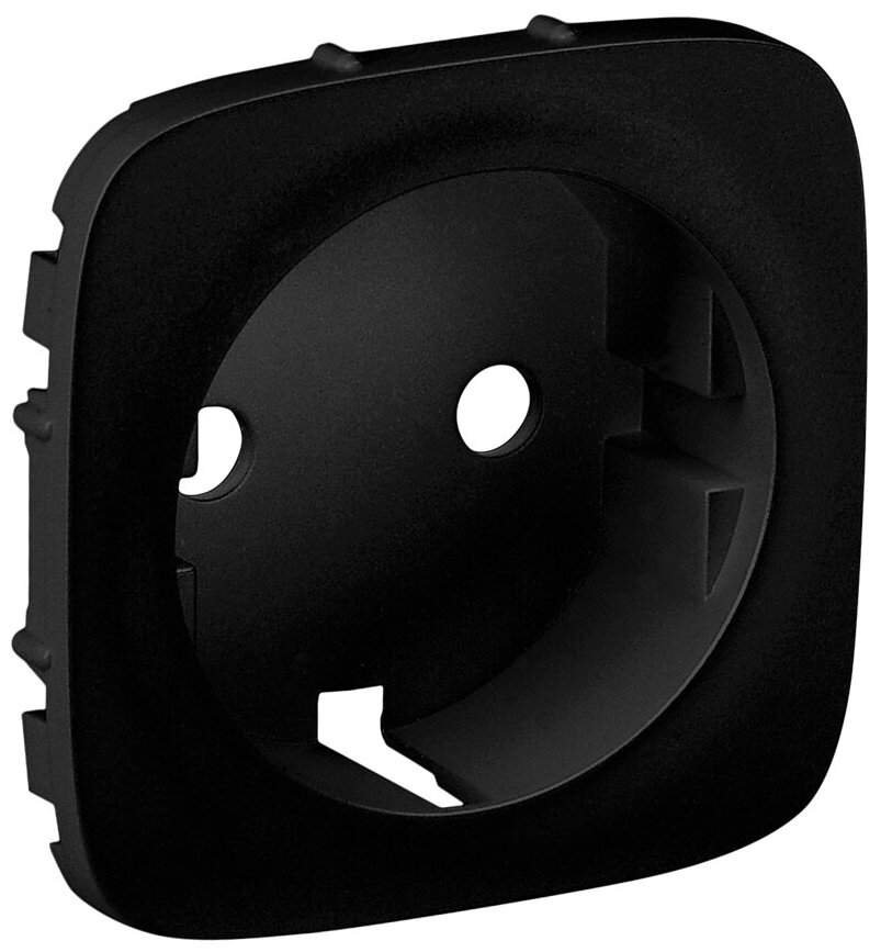 Лицевая панель розетки 2К+З Valena ALLURE Legrand антрацит 755208