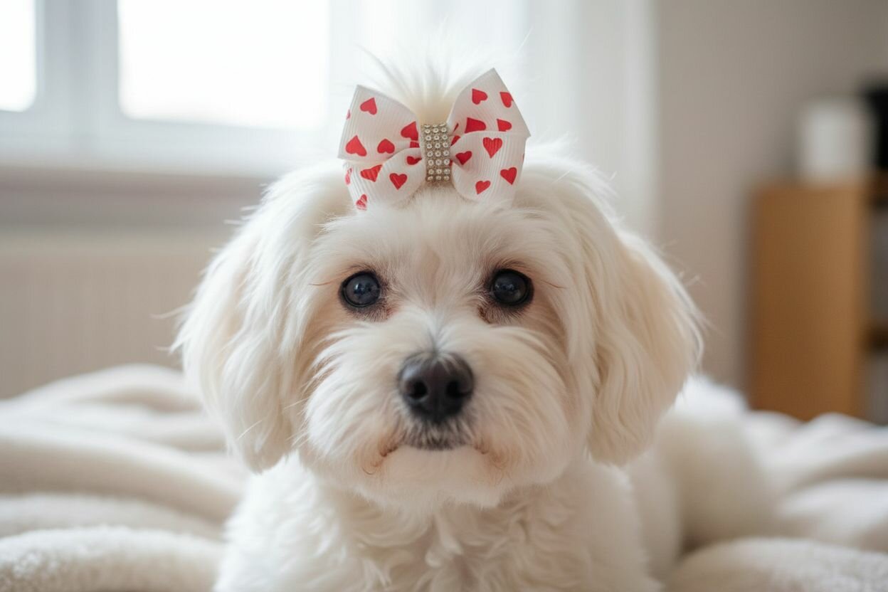 Бантики на резинке для груминга собак мелких и средних пород