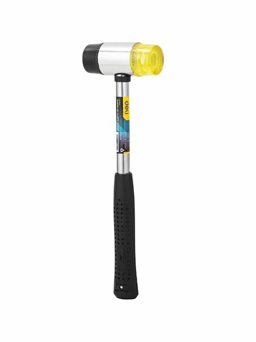 Молоток рихтовочный DELI DL5340 315мм резино-пластиковый боек стальная рукоятка (содержит железный песок не отскакивает при ударе)