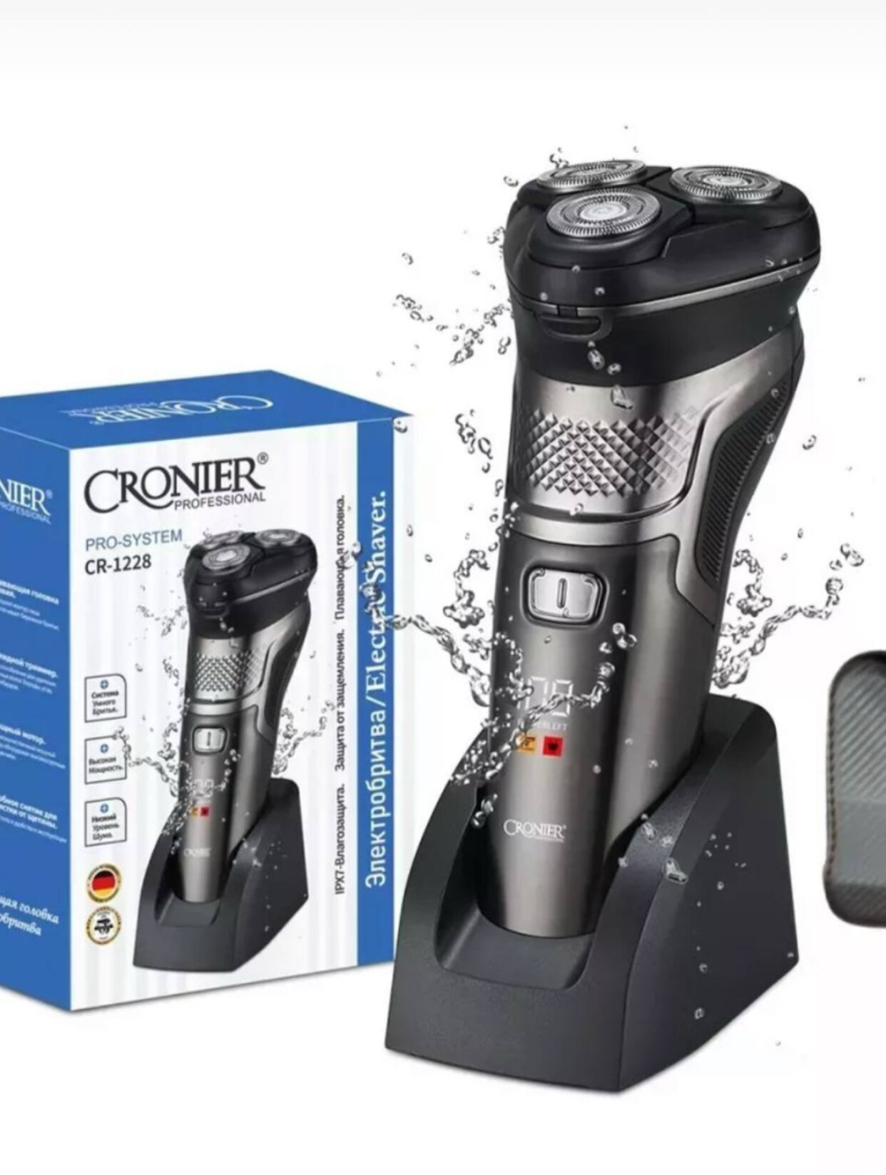 Профессиональный триммер для волос и бороды CRONIER, CR-1228. Отличный выбор для подарка!