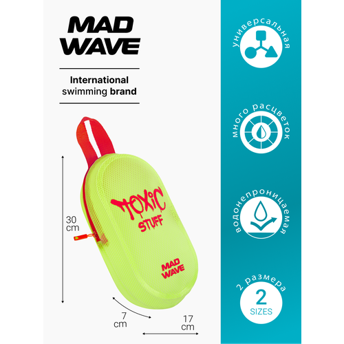Водонепроницаемая сумка для мокрых вещей MAD WAVE Wet bag Toxic, 3 литра, цвет зеленый