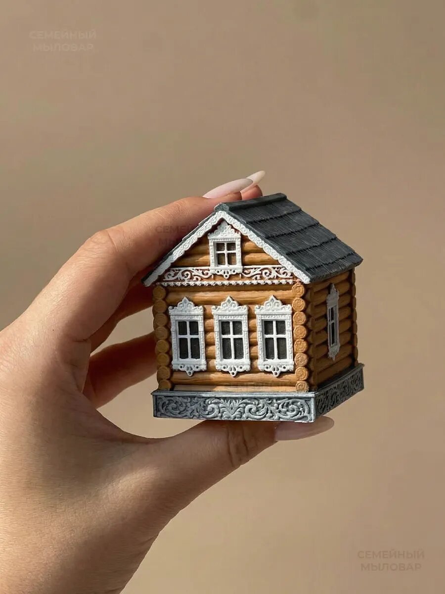 Силиконовый молд для гипса / дом из бруса — фото 1