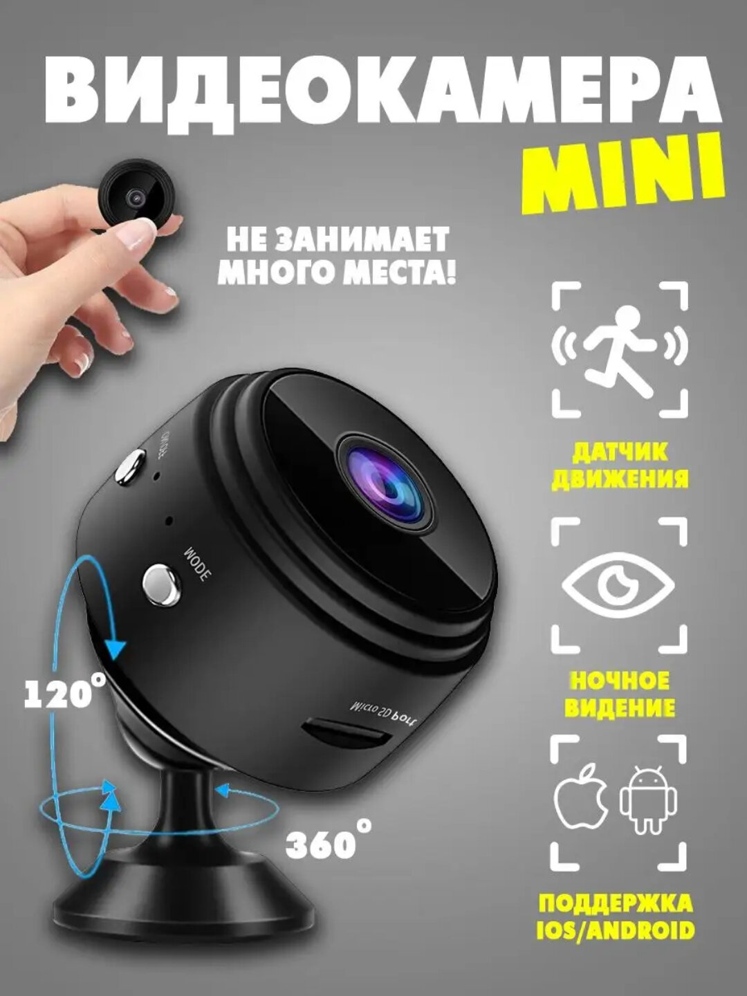 Мини-камера A9 с Wi-Fi — фото 1