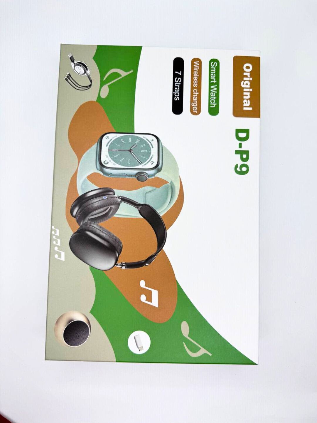 Смарт-часы Savdo D‑P9, с Bluetooth наушниками, мини-колонкой, пульсометр, шагомер, уведомления