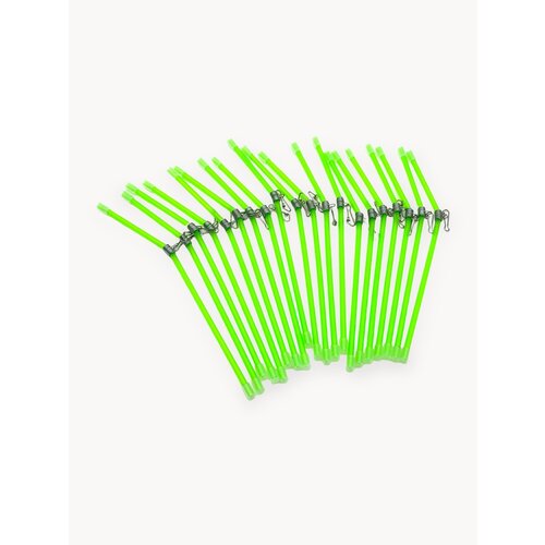 Антизакручиватель рыболовный для монтажа комплект 20 штук, длина 20см, зеленые