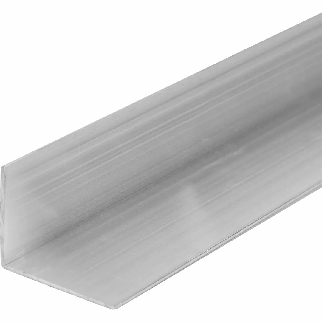 L-профиль с равными сторонами 30x30x1.2x1000 мм алюминий цвет серый