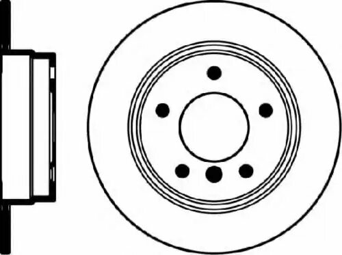 92055703 диск тормозной задний bmw e36e46 16-25tds m40-m54 90