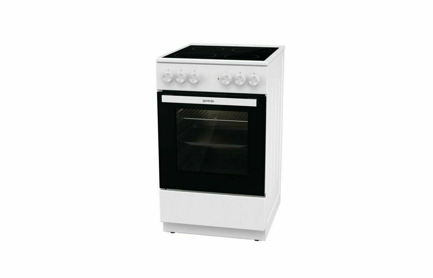 Электрическая плита Gorenje GEC5A12WG-B, стеклянная поверхность, 4 конфорки