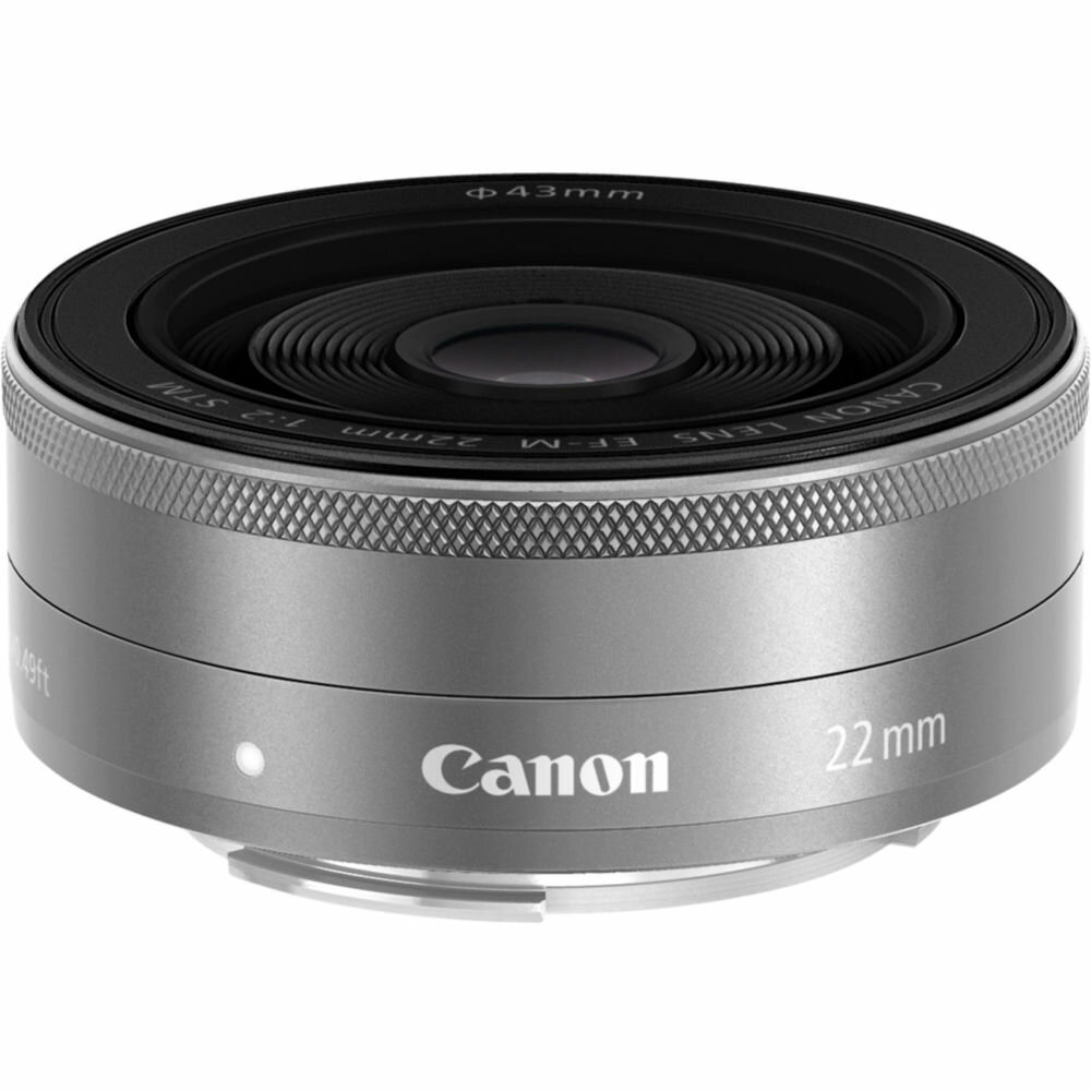 Объектив Canon EF-M 22mm f/2 STM, Silver серебристый