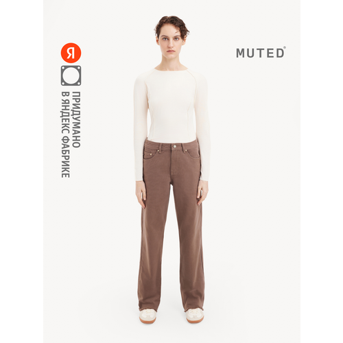 фото Джинсы muted straight, размер 30, шоколадный