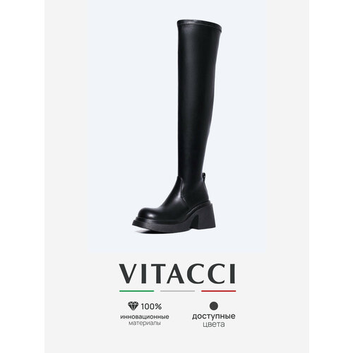 фото Ботфорты vitacci, размер 37, черный