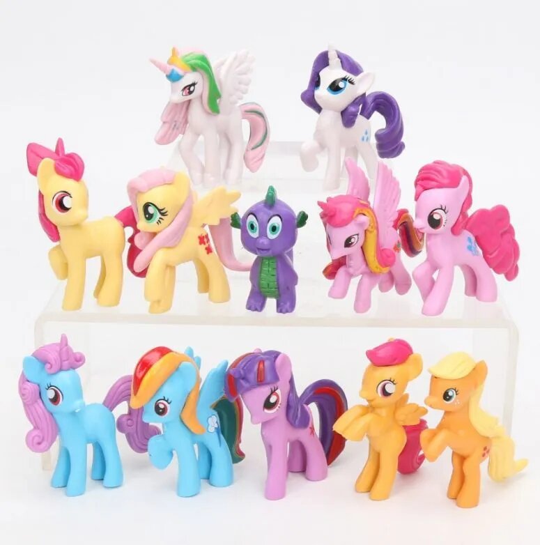  маленькие  Пони 12 шт Набор фигурок My Little Pony 3 5 4 5 см