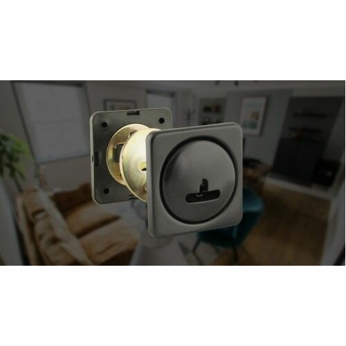 Броненакладка для сувальдного замка Крит БнС-К17 - ЧБ черная блест.