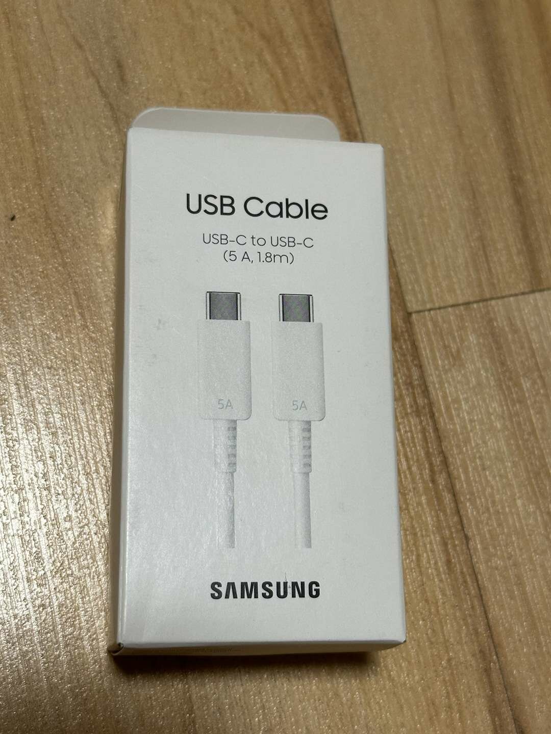 Кабель Samsung DA705BWEG, USB-C - USB-C, 3 A, 1 м, белого цвета. — фото 1