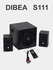 Колонки компьютерные Didea S-505, басовые, MDF, Bluetooth, пульт ДУ, бас, радио,...