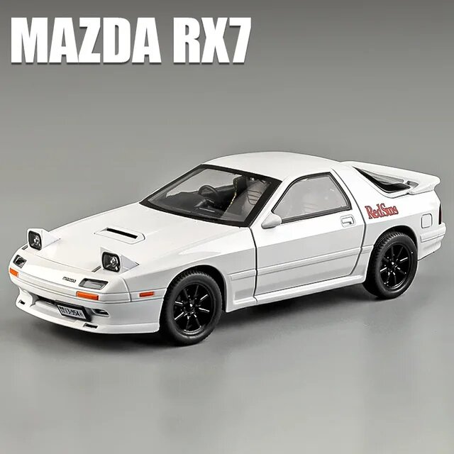 Машинка Jinlifang Mazda RX7, с открывающимися дверцами, метал/пластик, звук/свет