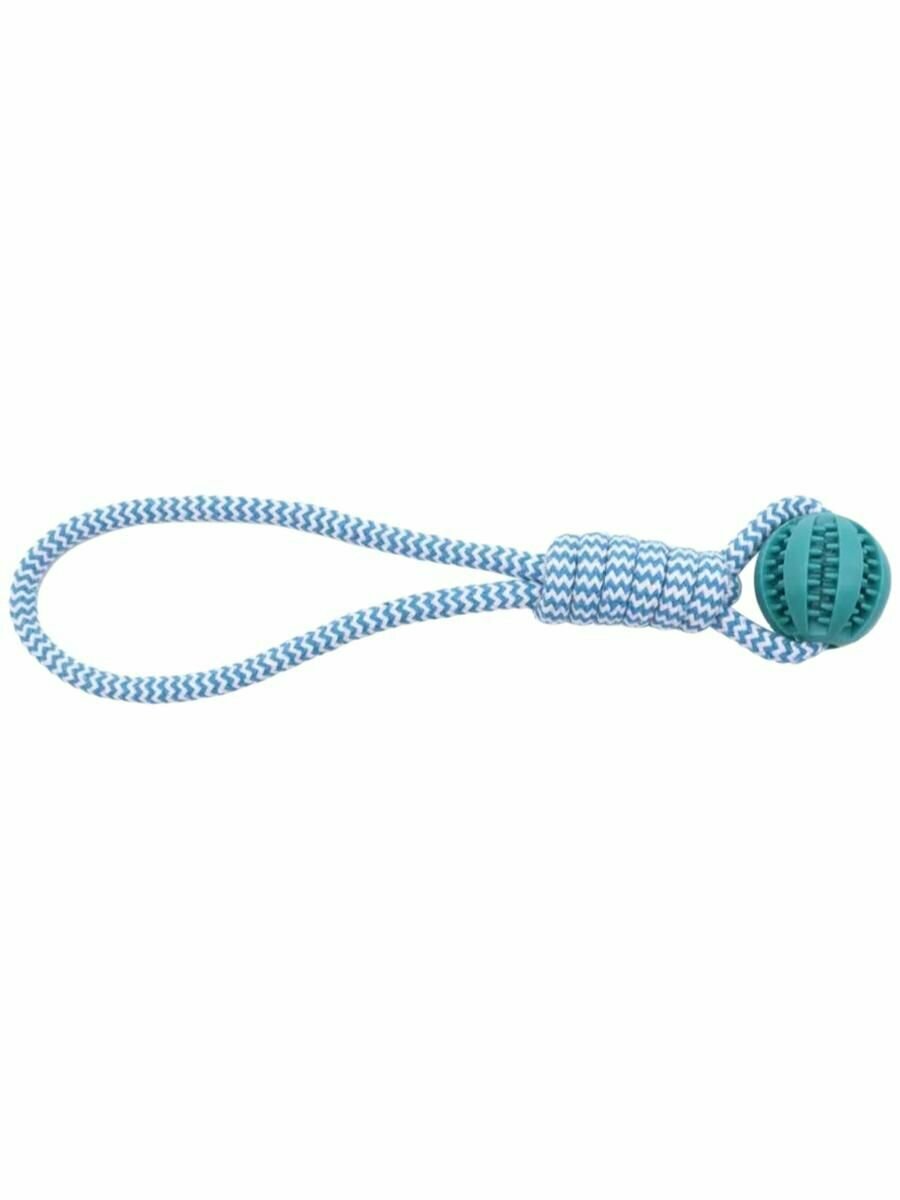 Игрушка интерактивная, мяч с канатом для собак