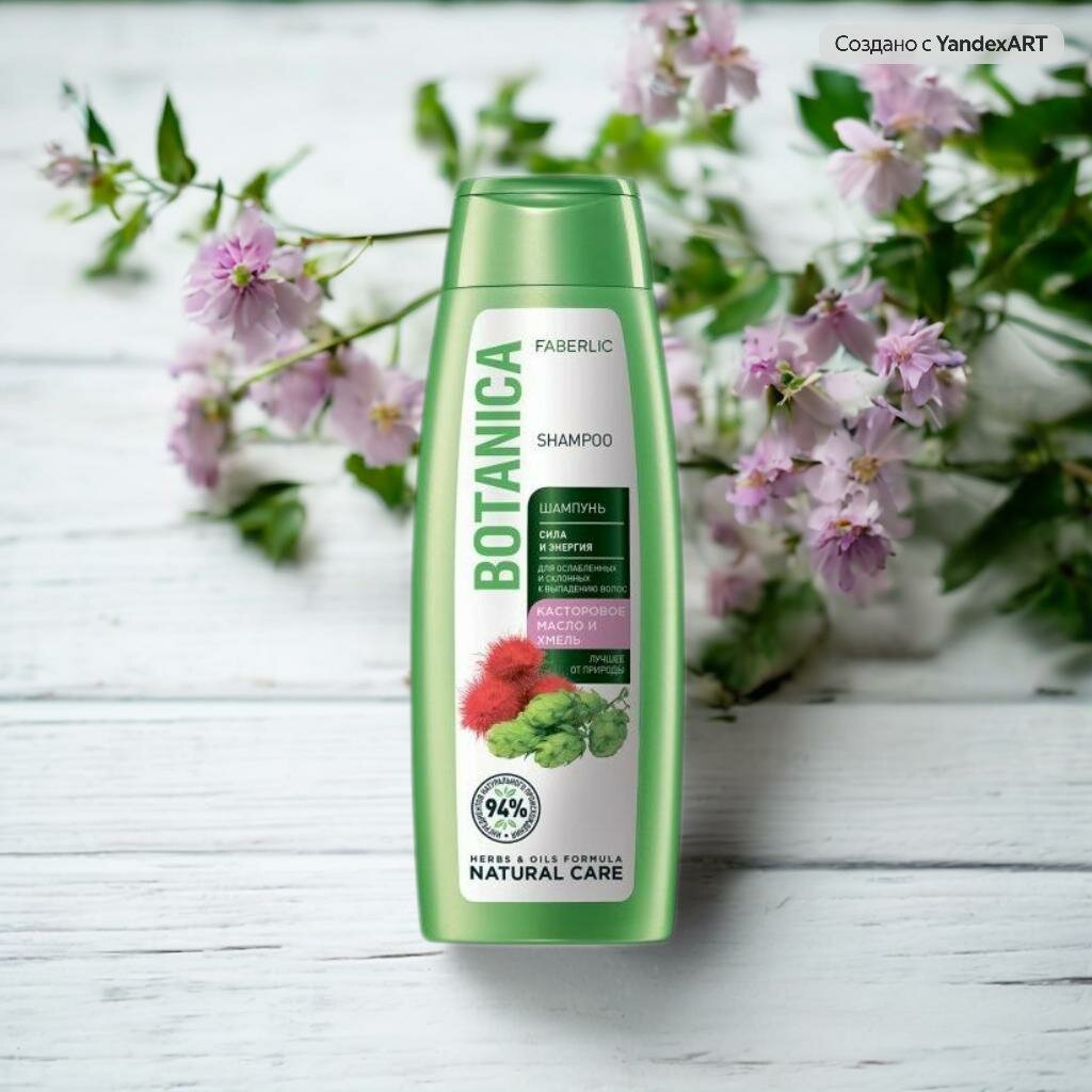 Шампунь для ослабленных, склонных к выпадению волос «Сила и энергия» Botanica, 400 мл