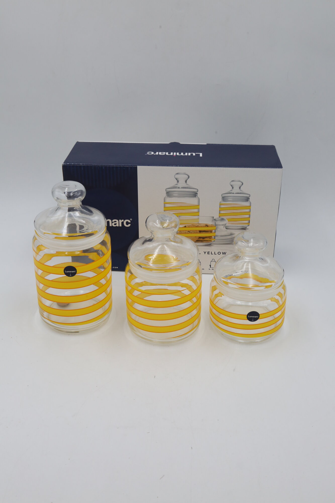 Набор банок LUMINARC "SPIRAL YELLOW" Q0398 3пр 1х5