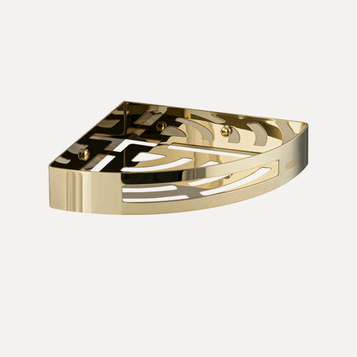 Изображение товара Полка литая угловая одинарная 22см. из нержавеющей стали золото BRIMIX 5657-G