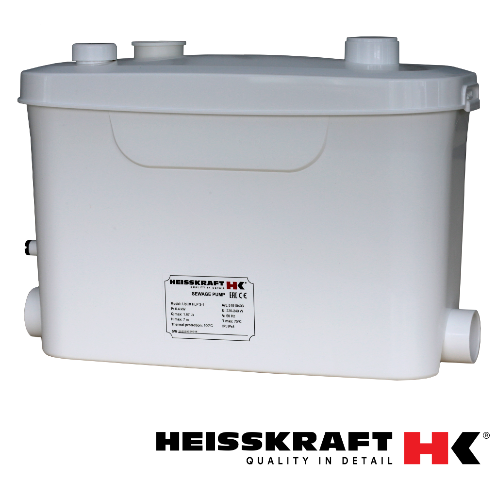 Канализационная установка Heisskraft UpLift HLP 3-1 0.4 кВт 1x230 В 2.5 A кабель 1.8 м