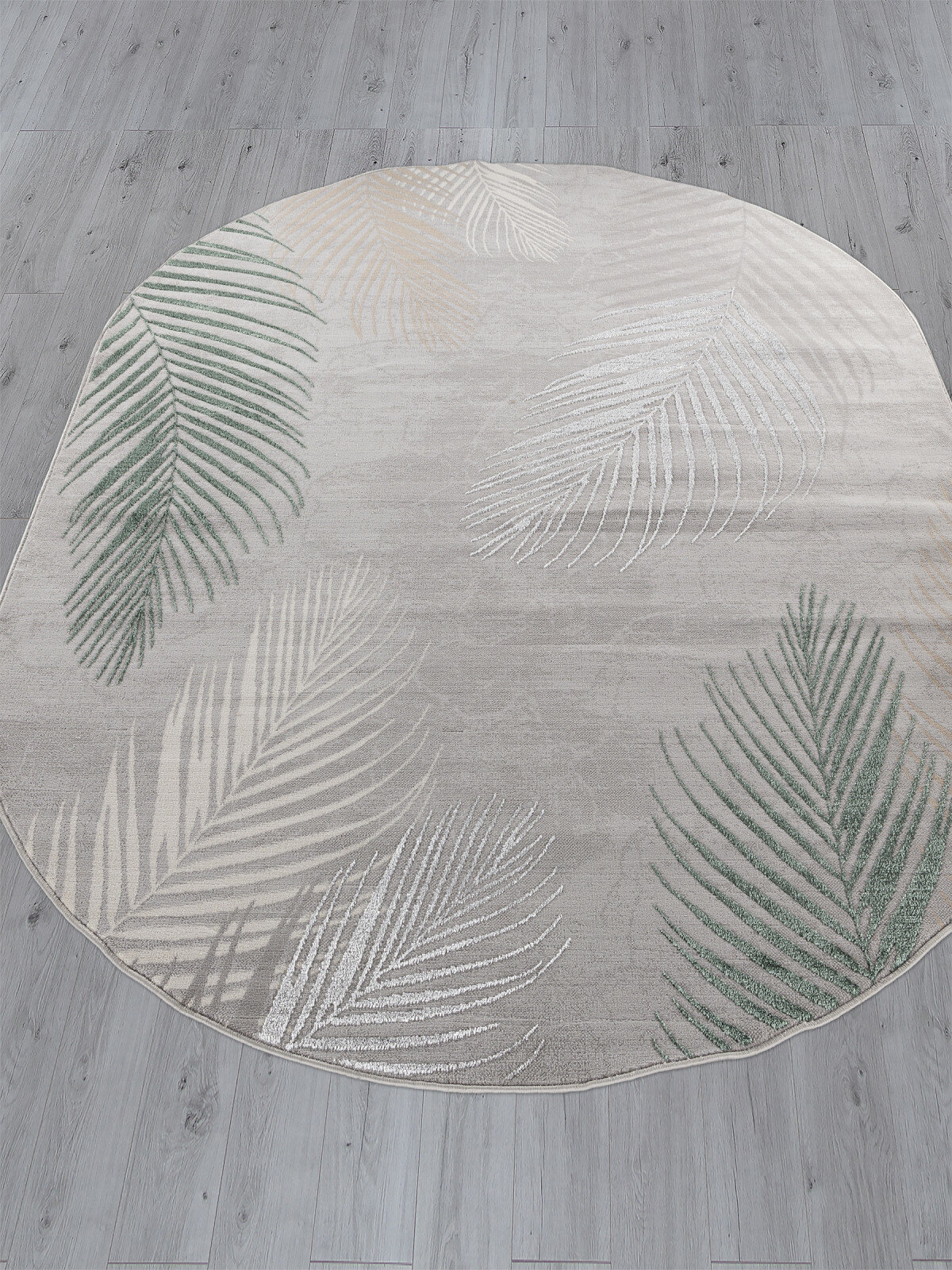 Ковер Современный Овал gray-d. green 1.6x2.3м
