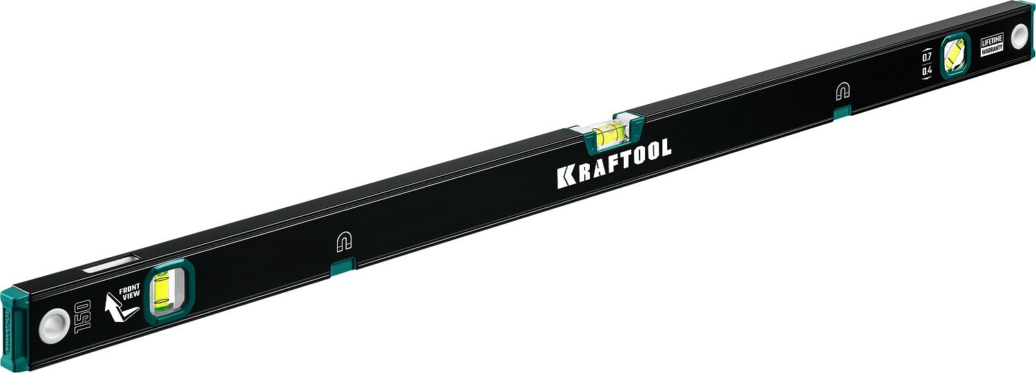 Kraftool 1500 мм усиленный профиль с зеркальным глазком магнитный уровень (34785-150)