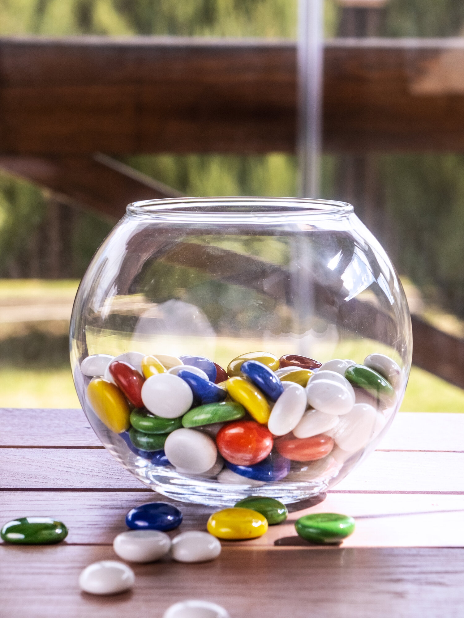 Стеклянная конфетница- шар 800 мл. для ПВЗ и офиса. Стеклянная ваза для конфет на стол.