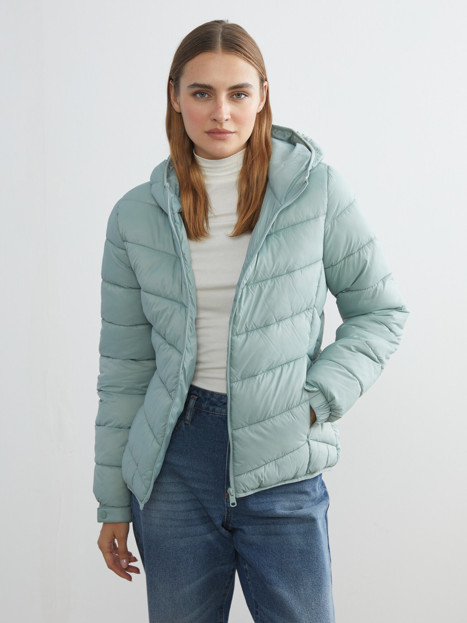 Пуховик LC Waikiki размер 42 зеленый