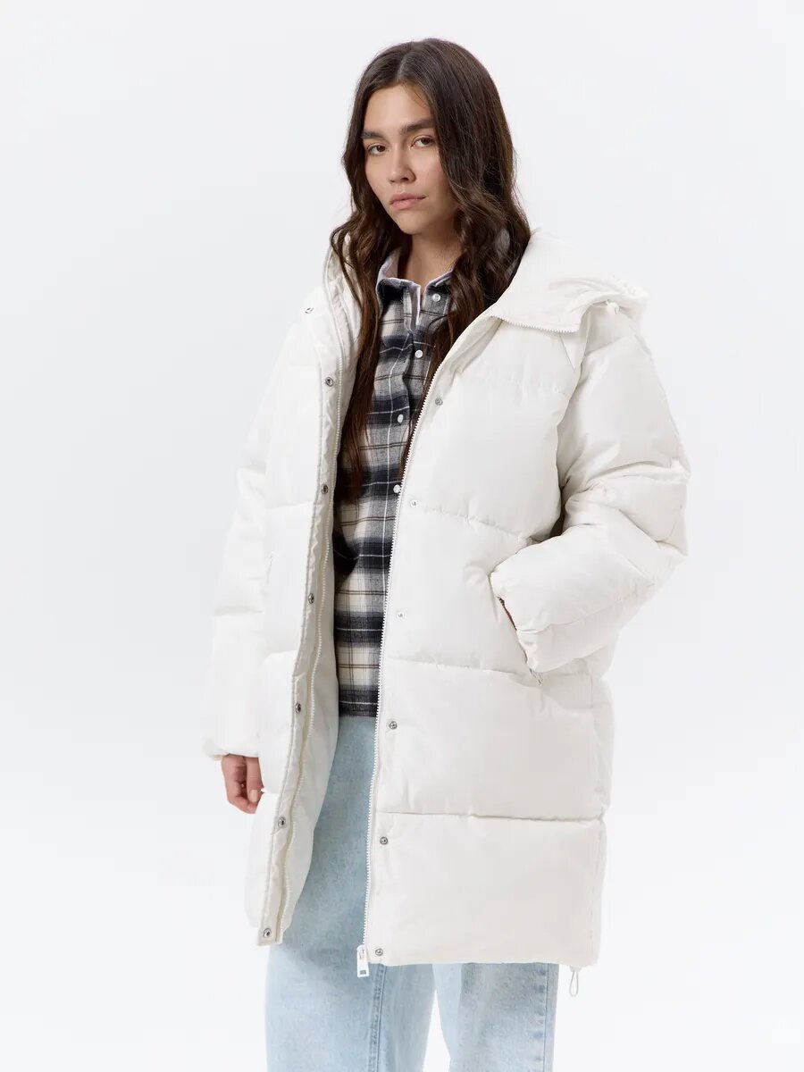 Пуховик Телодвижения, размер 46, белый