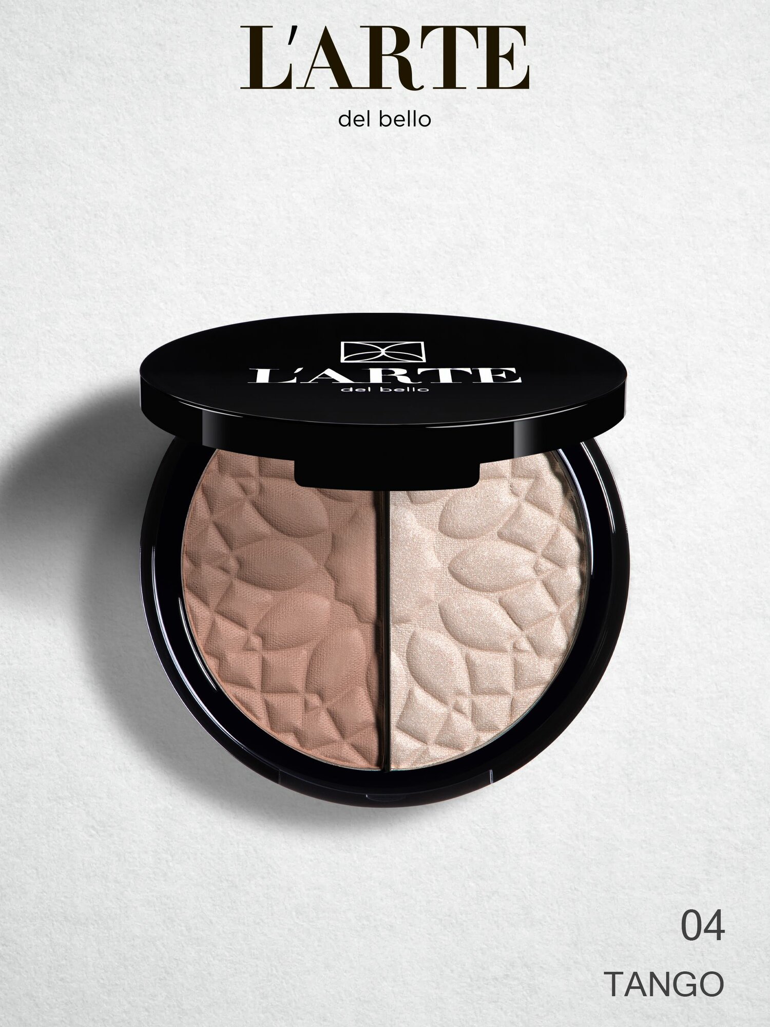 Палетка румян и хайлайтера UOMO&DONNA - сияние и свежесть кожи