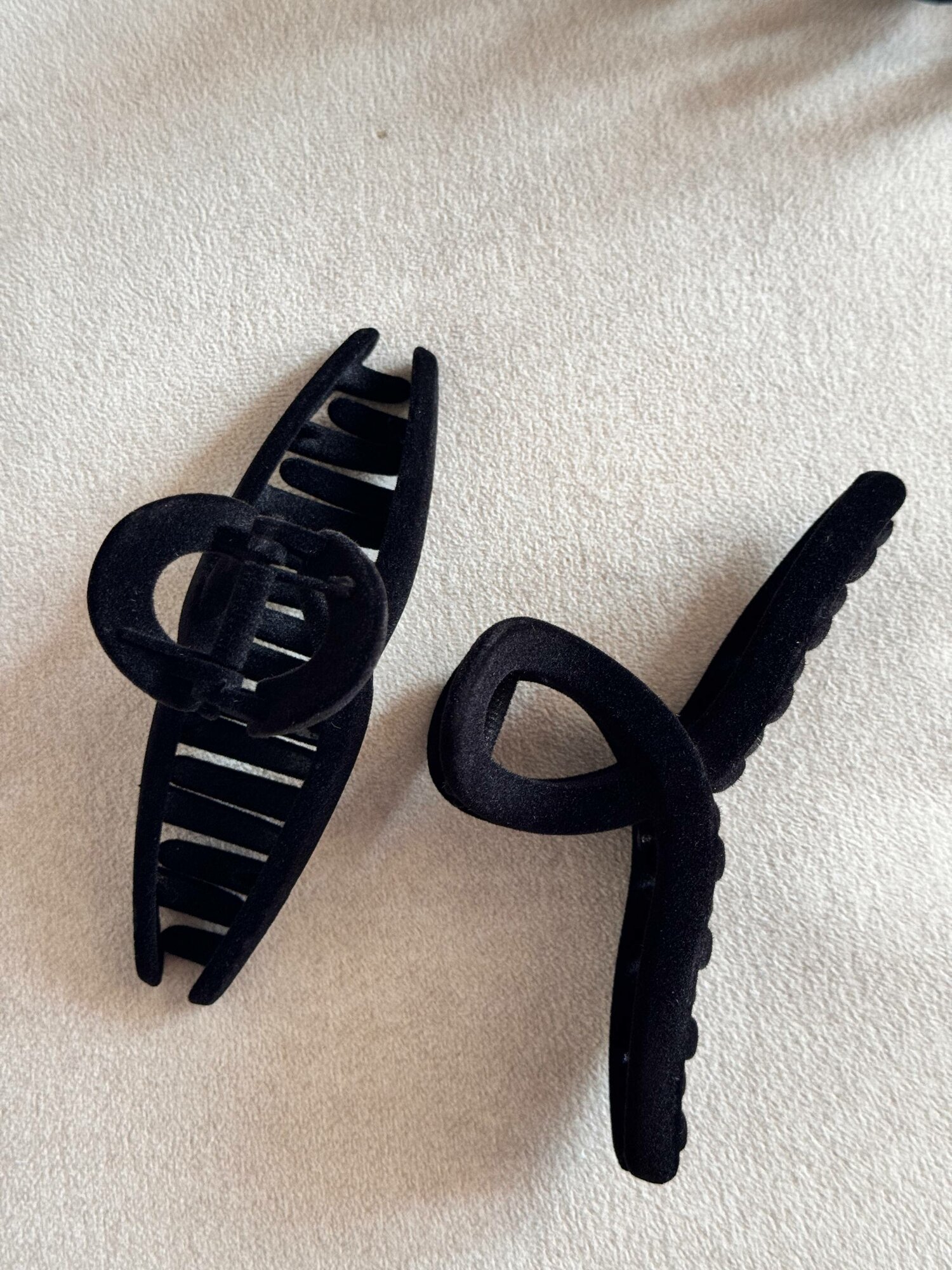 Крабик-заколки для волос женские, универсальные, однотонные и многоцветный, бархатный