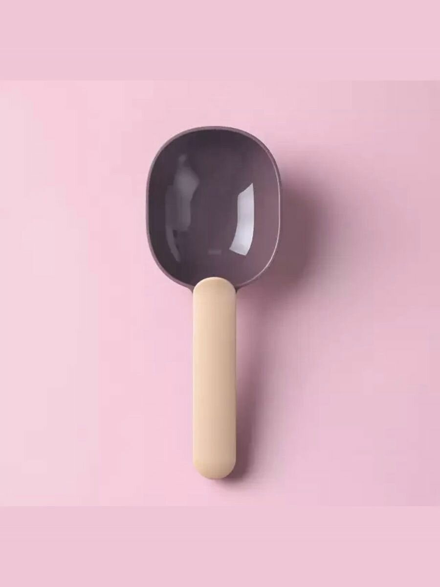 Мерная ложка для сухого и влажного корма для собак и кошек мультифункциональная коричневая