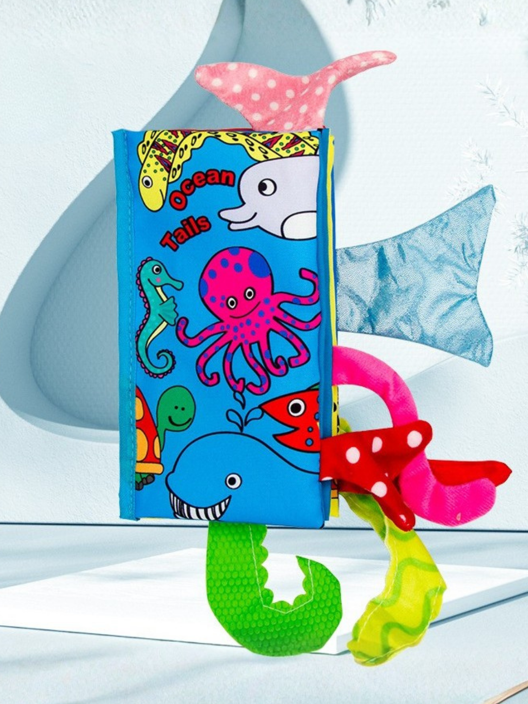 Мягкая книга-игрушка "Шуршавая тканевая книга", с хвостиками