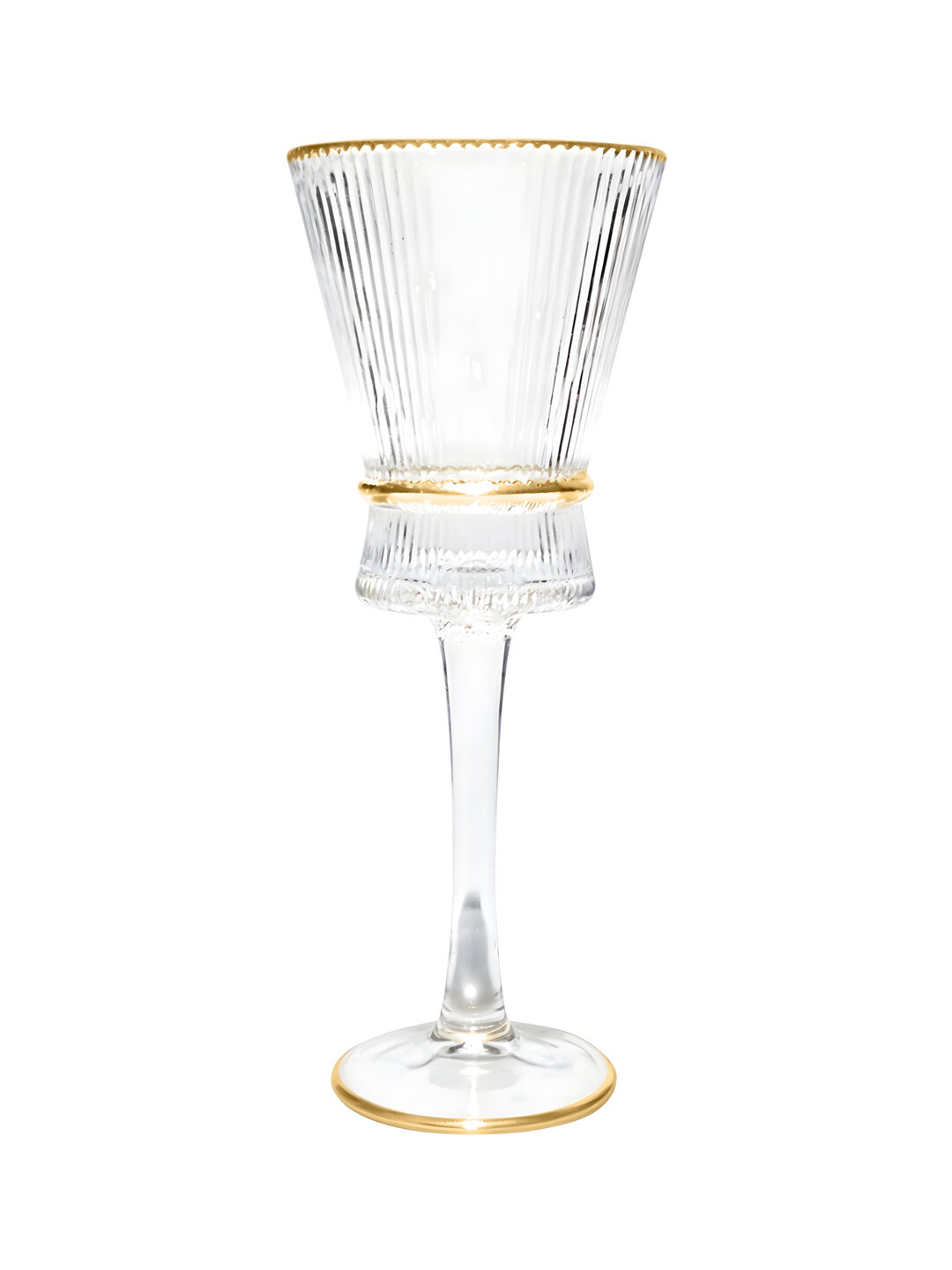 Бокал, стекло, для холодных напитков, с золотым кантом, в подарочной упаковке — фото 1