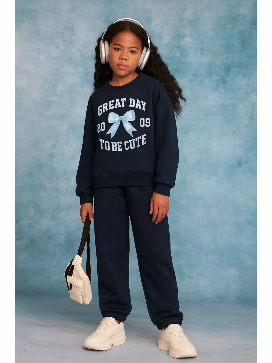 Костюм спортивный MARK FORMELLE для девочек размер 128-64 синий