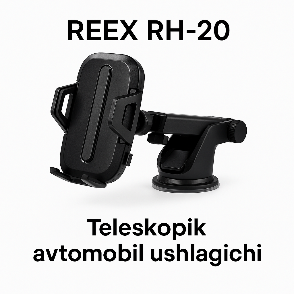 Автомобильный держатель REEX RH-20, для телефона, пластик, телескопический, 180 г
