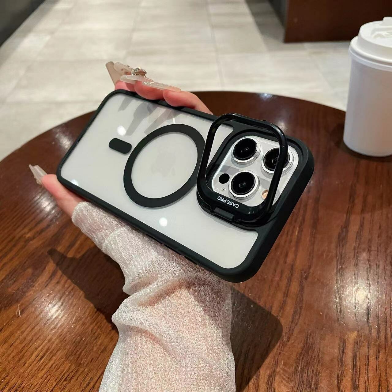 Чехол MagSafe, для iPhone 13 Pro Max, прозрачный, ударопрочный, soft touch
