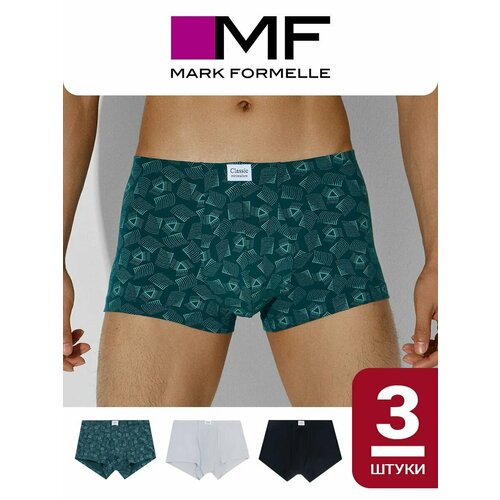Трусы MARK FORMELLE для мужчин, комплект из 3 шт., размер 94-104, зеленый