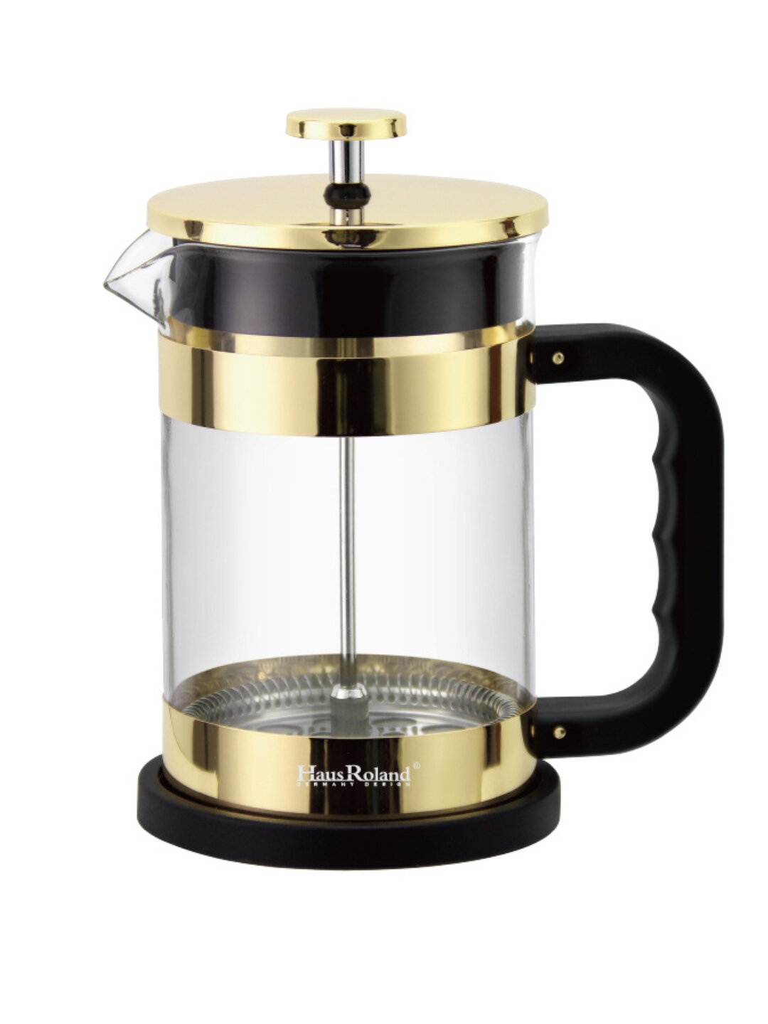 Haus Roland френч-пресс для чая и кофе, 800 мл, золотой / чёрный - Золотой
